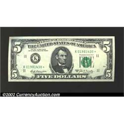 1969-A $5 Federal Reserve Note, Fr-1970-K*, Gem CU. Only 640,000 Dallas stars were printed--how many