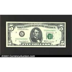 1969-B $5 Federal Reserve Note, Fr-1971-G, Gem CU....