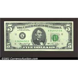1974 $5 Federal Reserve Note, Fr-1973-K, Gem CU....