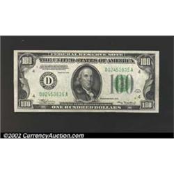 1934 $100 Federal Reserve Note, Fr-2152-D, Gem CU....