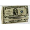 Image 1 : A group of eight $5 Silver Certificates, all various 1953 issues, grading Fine to VF. 8 notes...
