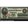 Image 1 : 1862 $1 Legal Tender Note, Fr-16, CGA Choice Uncirculated 64. A near-Gem example of this first Legal