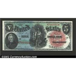 1869 $5 Legal Tender Note, Fr-64, Gem CU. A lovely Rainbow Five that has great colors, excellent eye