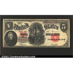 1907 $5 Legal Tender Note, Fr-91, Fine-VF....
