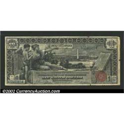 1896 $1 Silver Certificate, Fr-224, Fine-VF. A couple of minor edge splits are present....