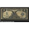 Image 1 : 1899 $1 Silver Certificate, Fr-228, VG. All of the paper appears to be present, but it is crunched i