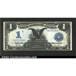 1899 $1 Silver Certificate, Fr-235, XF-AU. Two vertical folds are present....