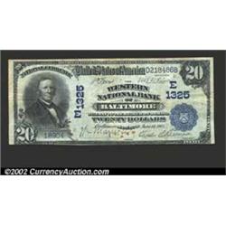 Baltimore, MD - $20 1902 Date Back Fr. 642 Western National Bank of Baltimore Ch. # 1325Several pinh