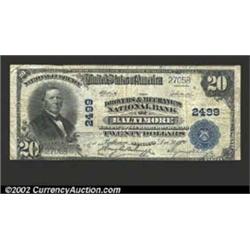 Baltimore , MD - $20 1902 Plain Back Fr. 659 Drovers and Mechanics National Bank of Baltimore Ch. #.