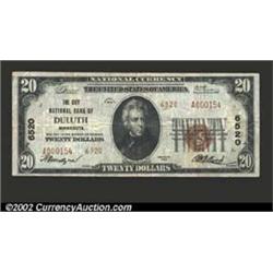 Duluth, MN - $20 1929 Ty. 2 City National Bank of Duluth Ch. # 6520Very Fine+....