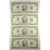 Image 4 : 3 uncut sheets of 4 1976 $2 FRN  est $50-$60