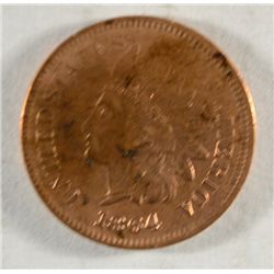 1864 L INDIAN ONE CENT XF CLEANED