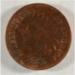 1875 INDIAN ONE CENT AU DARK