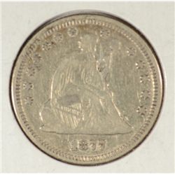 1877 SEATED QUARTER VF - XF PLEASE READ OUR TERMS AND CONDITIONS BEFORE BIDDING