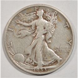 1933-S WALKING LIBERTY HALF DOLLAR VF-XF