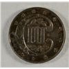 Image 1 : 1862 2 OVER 1 3 CENT SILVER AU NICE