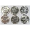 Image 2 : Nice 6 coin starter set BU Franklin half $:1949-50PD-51-53D-58D est $125-$135