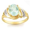 Image 1 : Genuine 2.04 ctw Aquamarine & Diamond Ring 10K Gold