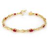 Image 1 : Genuine 2.75 ctw Ruby & Diamond Bracelet Yellow Gold