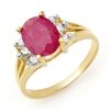 Image 1 : Genuine 2.48 ctw Ruby & Diamond Ring 14K Yellow Gold