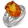 Image 1 : Genuine 6.20 ctw Citrine & Diamond Ring 10K White Gold