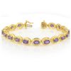 Image 1 : Genuine 18.0 ctw Tanzanite Bracelet 10K Yellow Gold