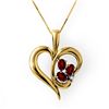 Image 1 : Genuine 1.12 ctw Ruby & Diamond Pendant 10k Gold