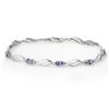 Image 1 : Genuine 3.02 ctw Tanzanite & Diamond Bracelet 10K Gold