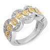 Image 1 : Natural 0.50 ctw Diamond Ring 10K Multi tone Gold