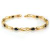 Image 1 : Genuine 2.52 ctw Blue Sapphire & Diamond Bracelet Gold
