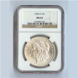 1904 Morgan Silver Dollar MS63 NGC Certified - N1904