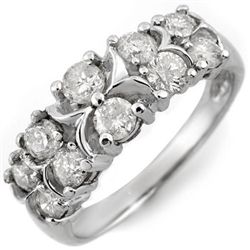 Natural 1.25 ctw Diamond Bridal Ring 10K White Gold