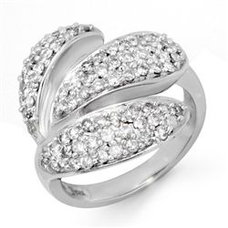 Natural 1.0 ctw Diamond Bridal Ring 14K White Gold