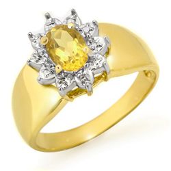 Genuine 0.40 ctw Citrine Ring 10K Yellow Gold