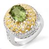 Image 1 : Genuine 4.05 ctw Green Tourmaline & Diamond Ring Gold