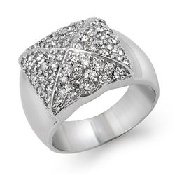 Natural 1.0 ctw Diamond Bridal Ring 14K White Gold