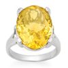 Image 1 : Genuine 10.0 ctw Citrine Ring 10K White Gold