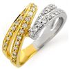 Image 1 : Natural 0.75 ctw Diamond Ring 10K Multi tone Gold