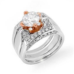 Natural 1.25 ctw Diamond Ring 14K Multi tone Gold