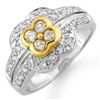 Image 1 : Natural 0.65 ctw Diamond Ring 10K Multi tone Gold