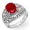 Image 1 : Genuine 3.07 ctw Ruby & Diamond Ring 14K White Gold