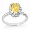 Image 1 : Genuine 2.10ctw Yellow Sapphire & Diamond Ring 14K Gold