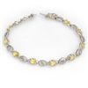 Image 1 : Genuine 3.42ctw Yellow Sapphire & Diamond Bracelet Gold