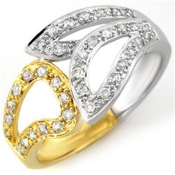 Natural 0.33 ctw Diamond Ring 10K Multi tone Gold