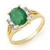 Image 1 : Genuine 2.03 ctw Emerald & Diamond Ring 14K Yellow Gold