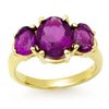 Image 1 : Genuine 6.15 ctw Amethyst Ring 10K Yellow Gold