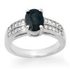 Genuine 3.19 ctw Sapphire & Diamond Ring 14K White Gold