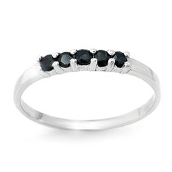 Genuine 0.25 ctw Sapphire Ring 10K White Gold