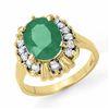 Image 1 : Genuine 3.08 ctw Emerald & Diamond Ring 10K Yellow Gold