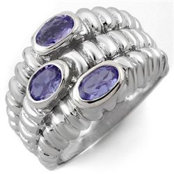 Genuine 1.25 ctw Tanzanite Ring 10K White Gold